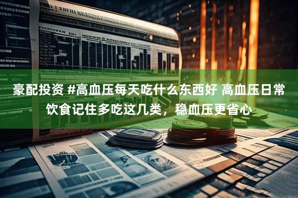 豪配投资 #高血压每天吃什么东西好 高血压日常饮食记住多吃这几类，稳血压更省心